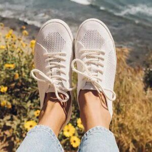 Soludos Women Ashore Mesh Sneakers White Travel Beach Vacation Casual Streetwear